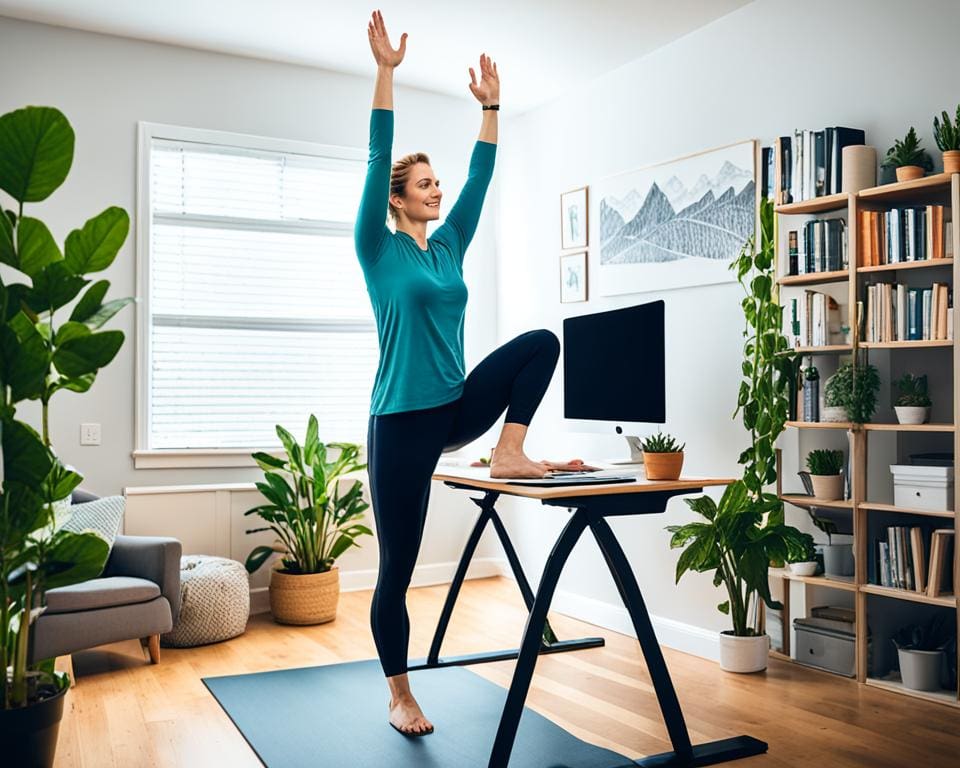 Wat zijn tips om te blijven bewegen tijdens het werken vanuit huis?