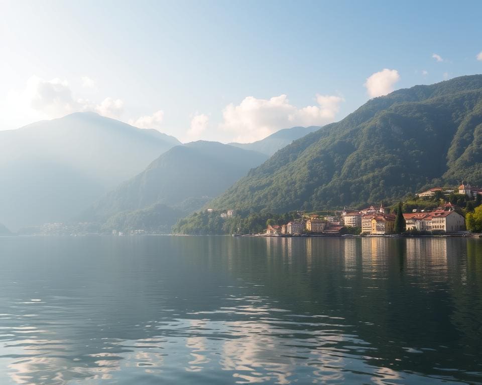 Geniet van de rust aan de meren van Como, Italië