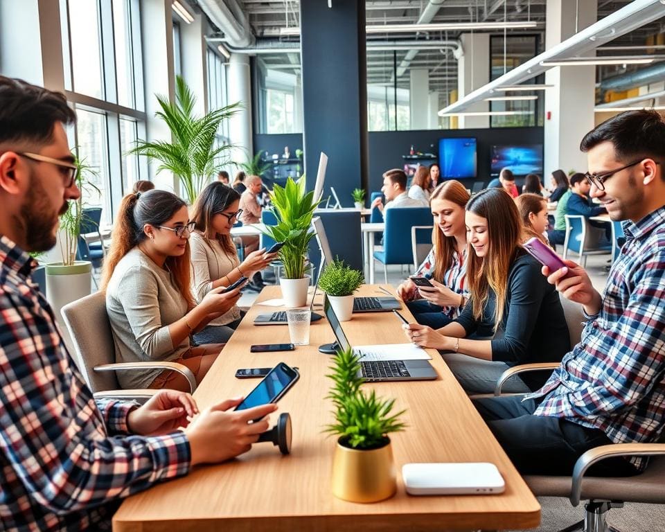 toepassing van mobiele technologie in werksettings